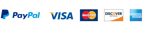 Pay with Paypal - Visa, Mastercard, Discover, American Express